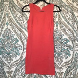 Coral form fitting dress